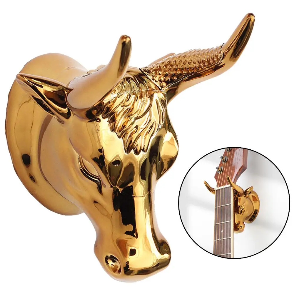 

Декоративная вешалка для басов, настенный крючок для укулеле, стойка для поддержки бычьей головы, стойка для хранения