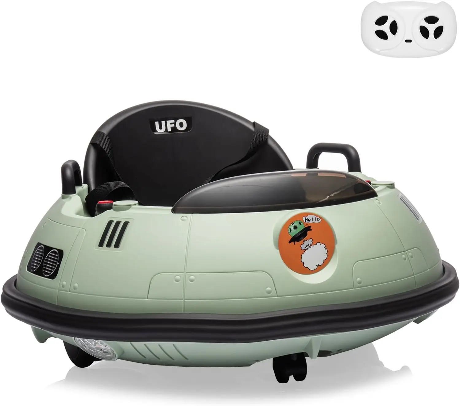 Electric Ride on Bumper Car for Toddlers, Kids Bumper Car with Remote Control, 360 Degree Spin, 3 Speed, LED Lights, Dual Jo