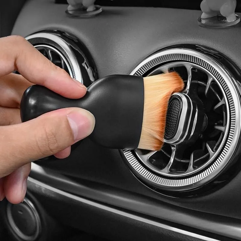 Keyboard Soft Cleaning Brush with Cover Car Dashboard Air Outlet Gap Dust Removal Detailing Clean Tool Auto Interior Accessories