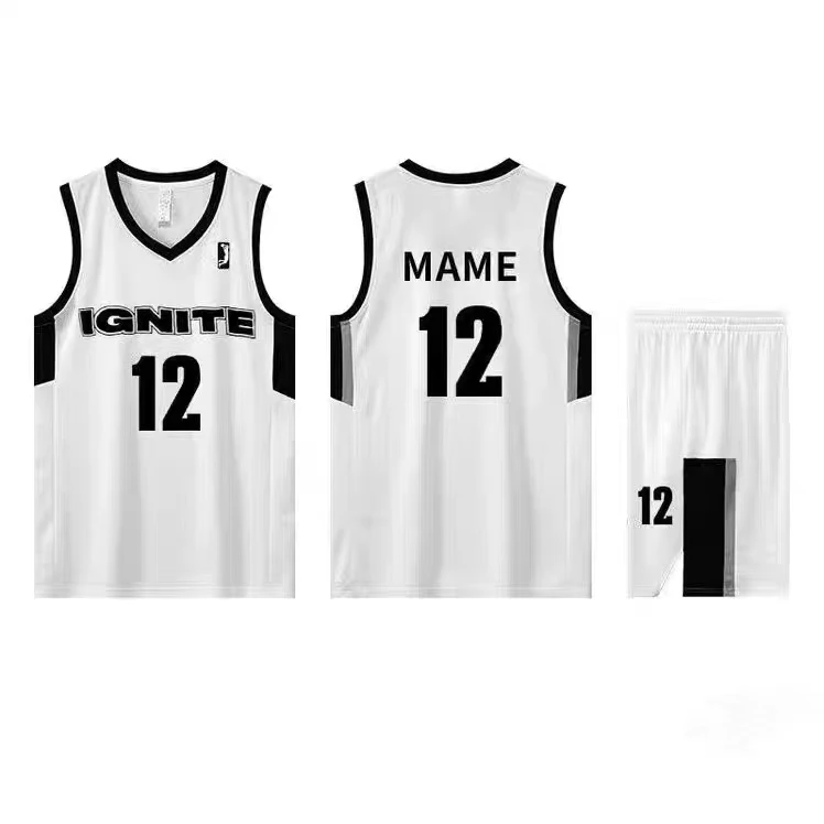 Basketball suit set, men\'s customized summer sports training team uniform, children\'s jersey, quick drying, full body customizat