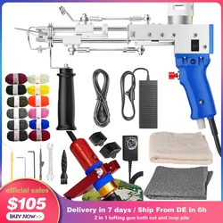 Upgrade Tufting Gun Set 2 in 1 Electric Tufting Gun Carpet Weaving and Flocking Machine Both Can do Cut and Loop Pile