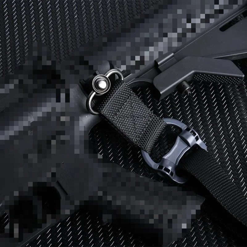 Enhanced Tactical Adjustable Rifle Sling with QD Metal Strap Swivel, Durable Nylon - 2-Point Multi-Mission Release