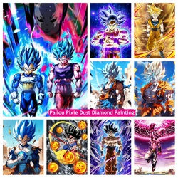 Dragon Ball Goku Vegeta 5d Fairy Dust Diamond Painting Japan Anime Gohan Frieza Trunks Art Mosaic Cross Stitch Home Decor Gift