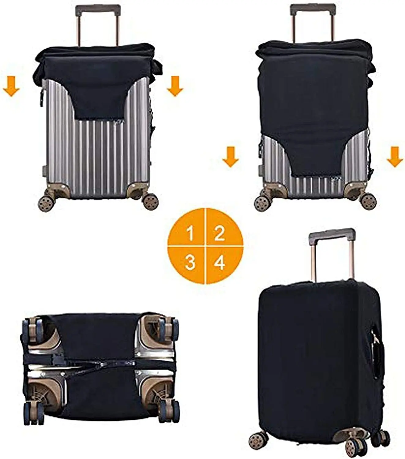 Travel Suitcase Protector African American Woman Elastic Protective Washable Luggage Cover With Concealed Zipper