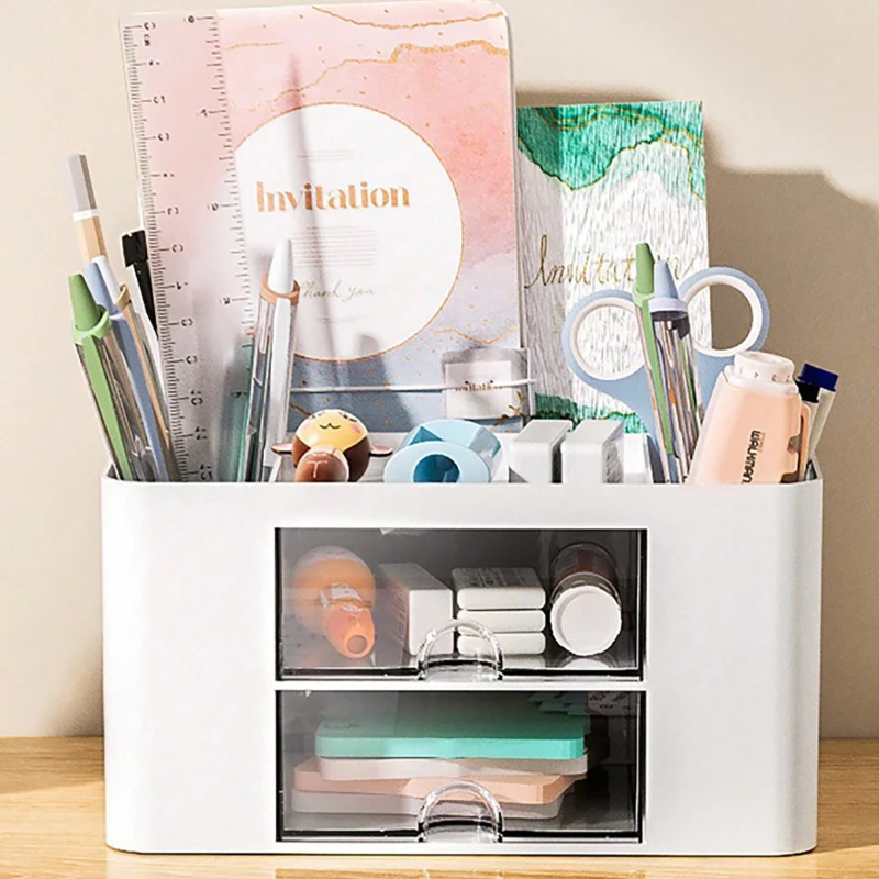 Small Plastic Drawer Organizer, Multi-Purpose Desktop Storage Box for Jewelry, Office Supplies Sundries Storage Box