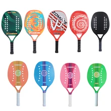 

Unisex Professional Beach Tennis Carbon Rackets Lightweight Soft EVA Face Racquet Adult Glass Fiber Pickleball Paddle with Bag