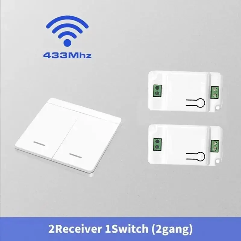 Wireless Light Switch Smart Switch Modules Smart Switch Module Smart Wall Switch Wireless Remote Control Relay Module LED Push Button Switch 10A 220V RF 433Mhz EU Standard Wall Power Touch