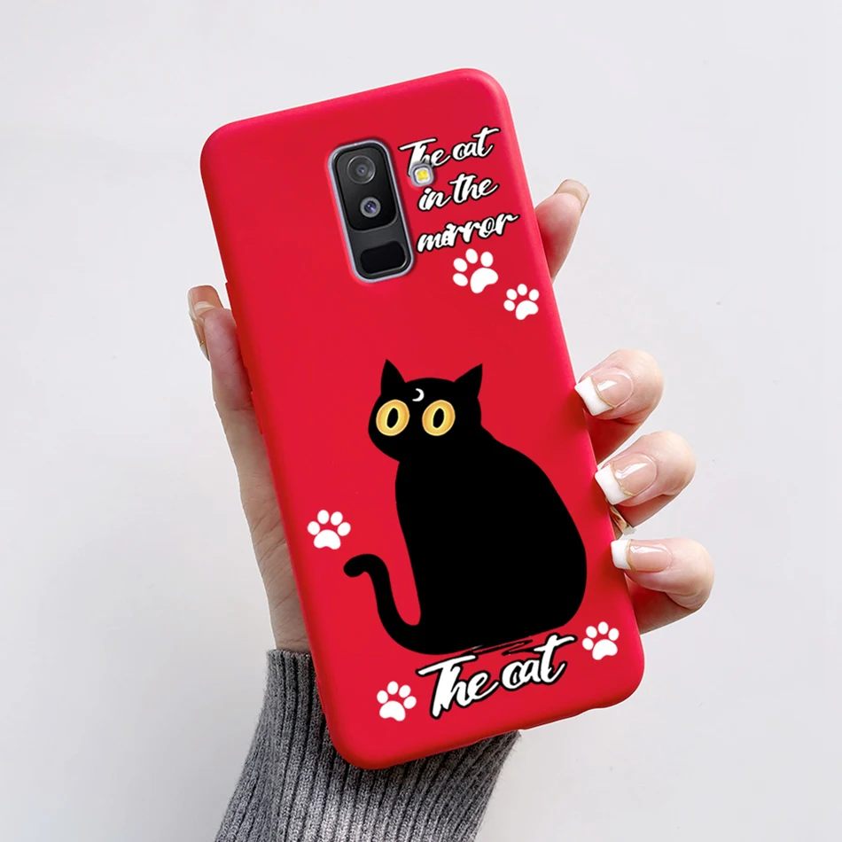 Cute Bear Cartoon Silicone Case - Soft Bumper Cover for Samsung Galaxy A6 Plus 2018