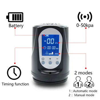 Electric Penis Pump Sex Toys for Men Male Masturbator Penis Extender Penile Vacuum Pump Penis Enlargement Enhancer Massager Ring 4