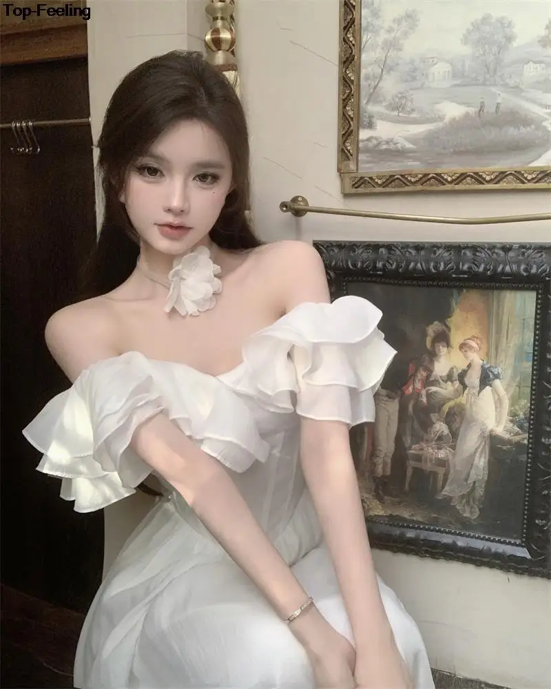 Summer New Floral Midi Dresses for Women Elegant Casual Birthday Party Dress Vintage Chic A-Line Prom Robe Wedding Vestido Mujer