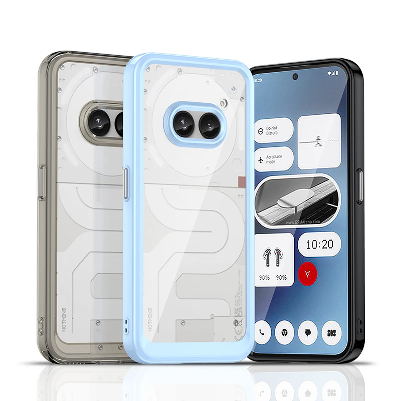 Shockproof Clear Hard Translucent Case with Soft Frame
