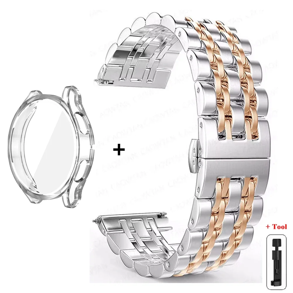 Enhanced Stainless Steel Strap with Soft TPU Protector Case