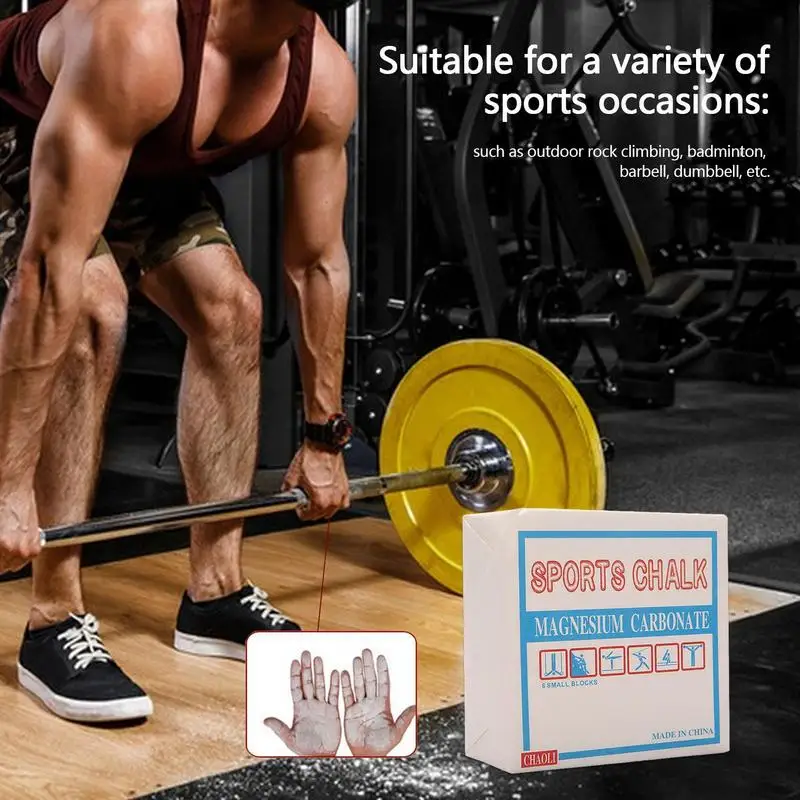 1Box Weight Lifting Sports Chalk Magnesium Gymnastic Sport Climbing Gym Magnesium Block Barbell Fitness Training 5