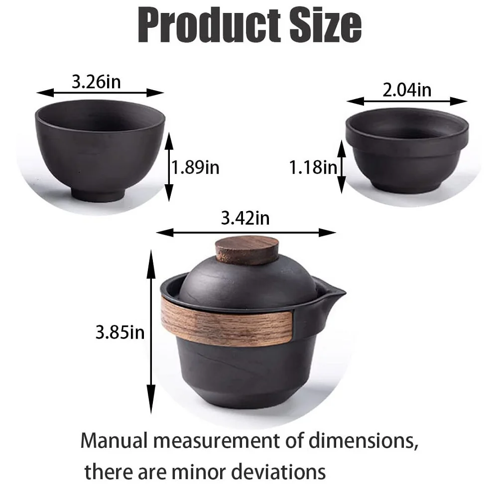 7-teiliges Teeset Lila Sand - Keramik Teekanne Mit 6 Tassen Kung Fu Style