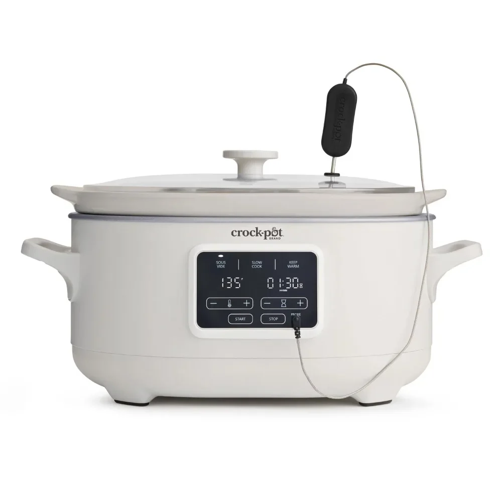 

Crockpot 6-Quart Slow Cooker with Sous Vide, Programmable, in Oat Milk