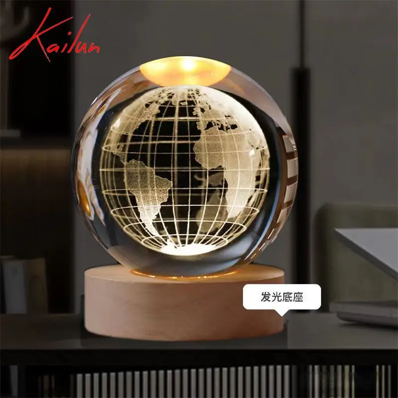 Globe du monde bleu en verre, boule de cristal de 60mm, sphère de la terre  avec support, ornements d'astronomie, Figurines de décoration pour la  maison et le bureau - AliExpress