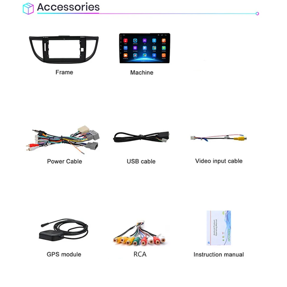 Android Auto Car Radio Carplay for Honda CRV CR-V 4 RM RE 2012- Multimedia Video Player 2din 4G GPS Navigaion Head Unit WIFI