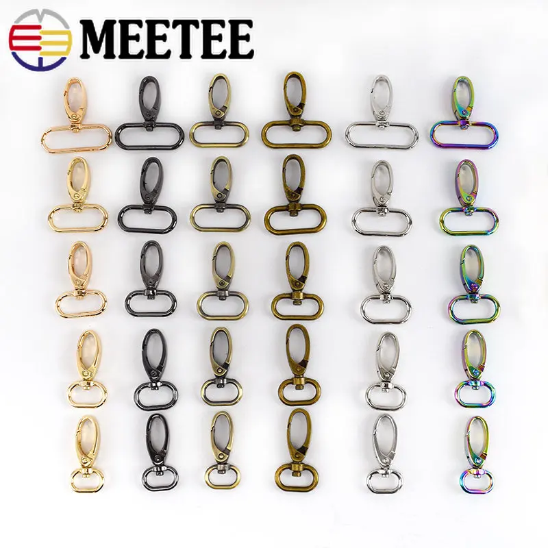 

5/20Pcs 16-38mm Swivel Hooks Bag Metal Buckles Webbing Swivel Clasp Carabiner Snap Hooks Handbag Hangers DIY Leather Accessories