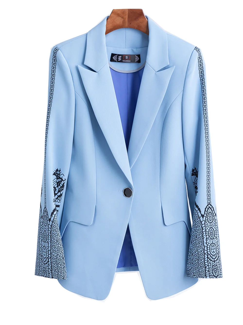 Women 2023 New in Blue Blazer Female Casual Long Sleeve