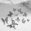 ins 20pcs Alloy Butterfly Rhinestones For Nails 3D Stereoscopic Nail Art Luxury DIY Manicure Design Accessories pretty girl 6