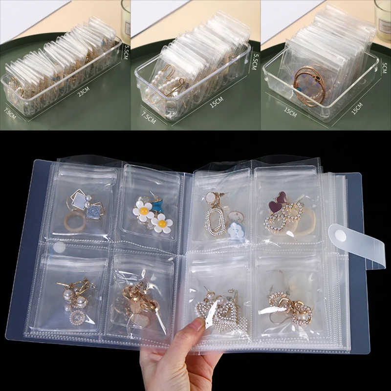 Jewelry Storage Bag & Box & Folder Fashion Fine Jewelry Anti-oxidation Protective Cases Desktop Drawer Organizer Collection Bags transparent jewelry storage book necklace earring anti oxidation display case desktop drawer ring holder packaging box bags