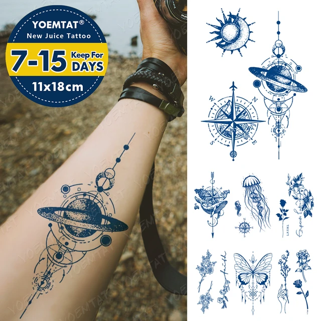 Em promoção! Impermeável Da Etiqueta Temporária Tatuagem Planta De