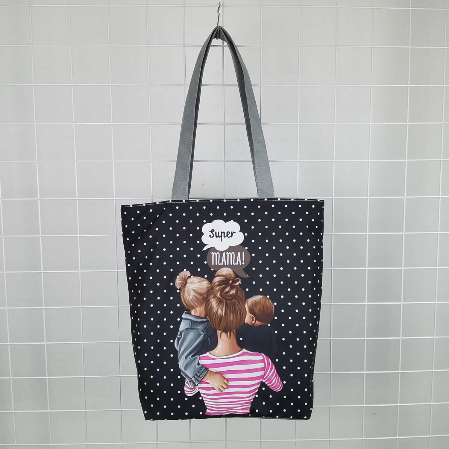 Personal Customize Women Tote Bag With Print Logo Custom Your Pictures Shopping Bags DIY Printing Shoulder Bags Foldable Totes