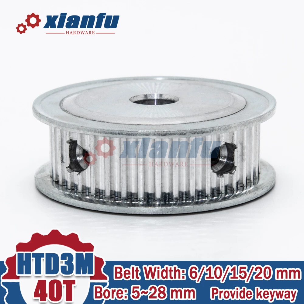 tipo Polia de Correia Dentada Roda Síncrona Furo 40 Dentes Alumínio Htd 40 t 35 mm mm 10 mm 12 mm 14 mm 20 mm Largura mm 10 mm 15 mm Htd3m-af