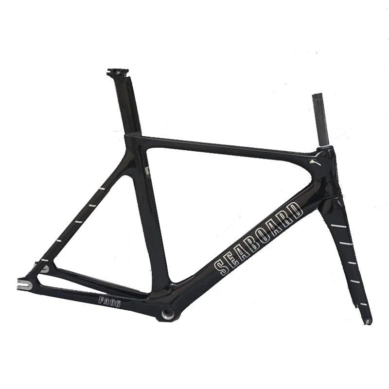 TSUNAMI Aero Carbon Frameset SEABOARD FA06 700C Fixed Gear Bike Frame 52cm High Quality Single