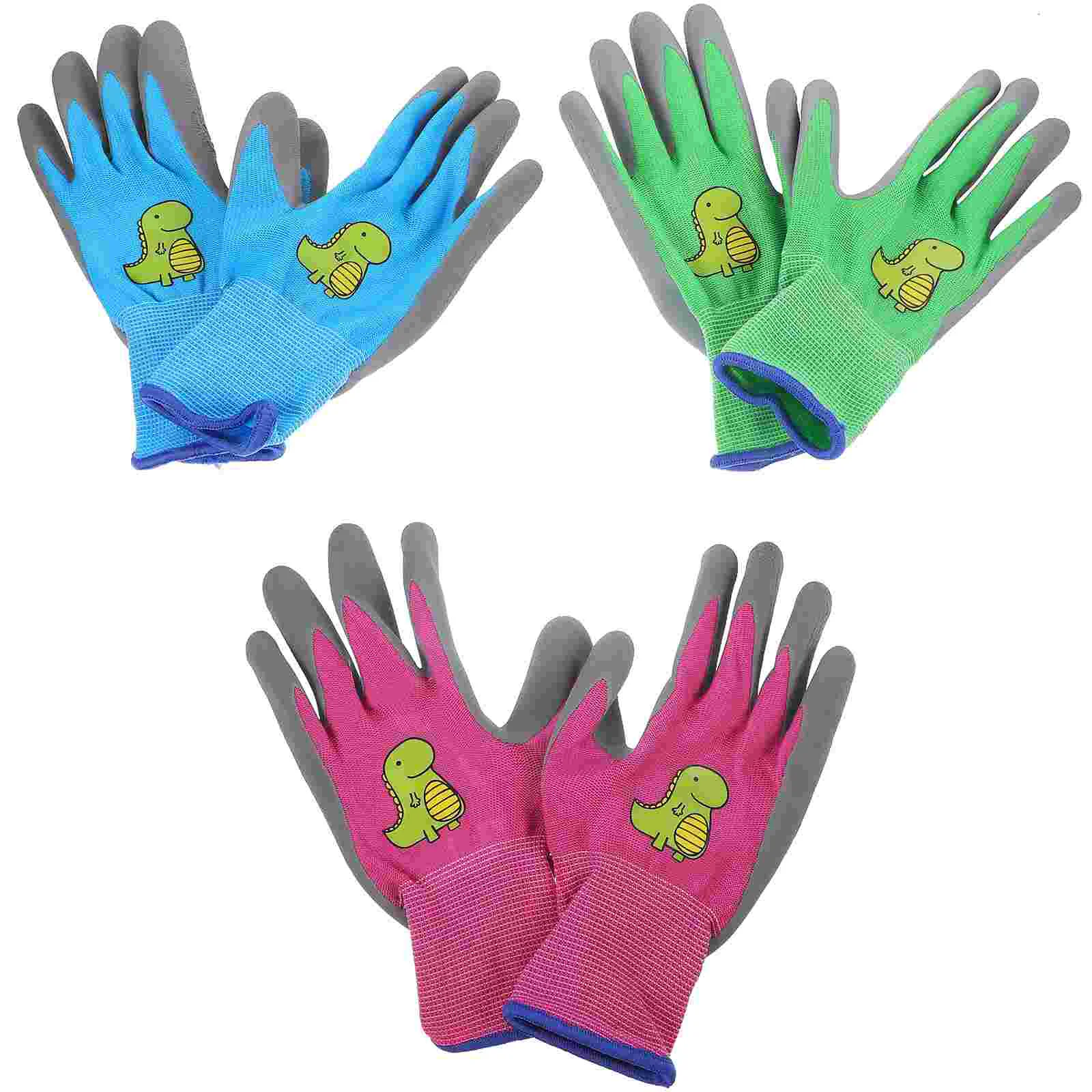 

4 Pairs Mittens for Kids Children's Gloves Greenhouse Work Tool Garden Protective Roller Skating Puncture-proof Non-slip Miss
