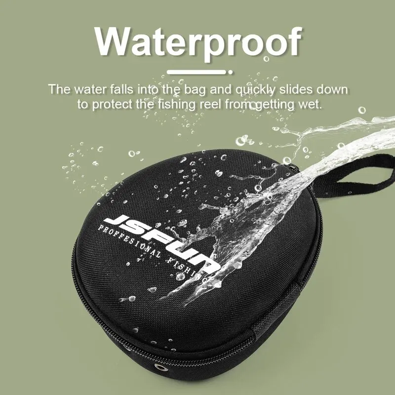 JSFUN Portable EVA Fishing Reel Bag Protective Case Cover For Drum/Spinning/Raft Reel Fishing Pouch Bag Fishing Accessories