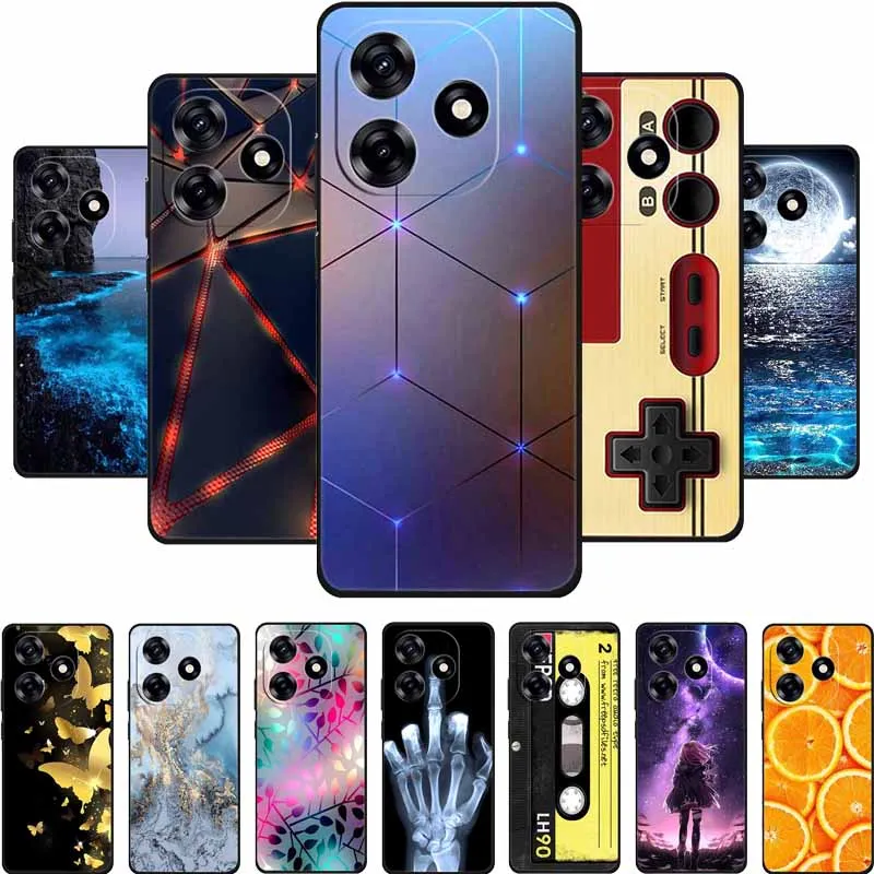 Sleek Black Silicone Soft Back Cover