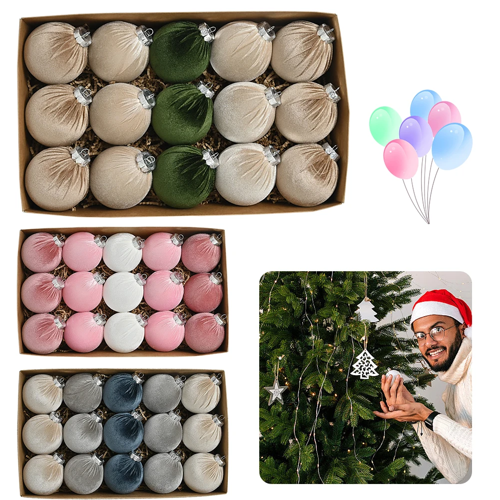 크리스마스 트리 장식 8cm 홀리데이 행잉 볼, 농가 크리스마스 볼, Bauble..