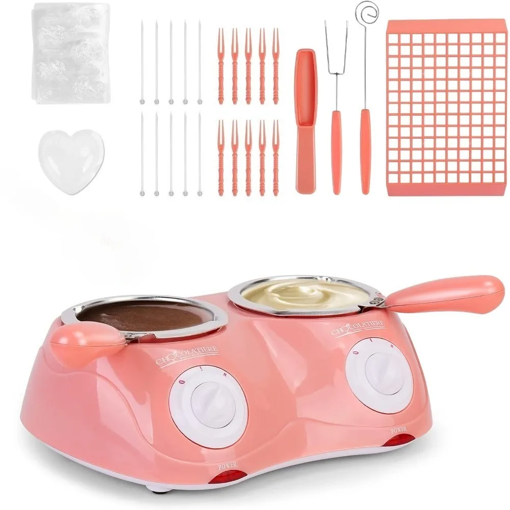סיר התכה של שוקולד חשמלי פונדואה מיני יוצר סוכריות כפולות לשוקולד חלב חמאה סוכריות כלי קינוח