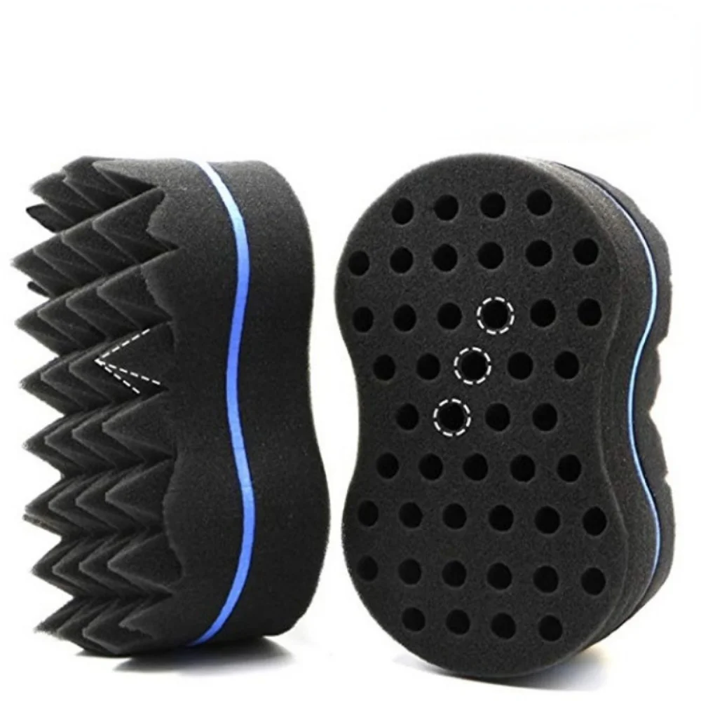 Hair styling tool Oval Double Sides Magic Twist Hair Brush Sponge Brush For Natural Afro Coil Wave Dread Sponge Brushes Hair Braids Braiding