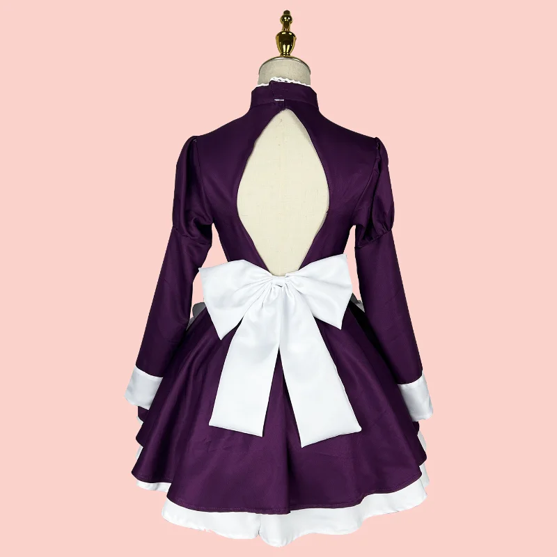 Black Butler Maid Cosplay Kostüm Kleid Schürze für Damen Halloween 3
