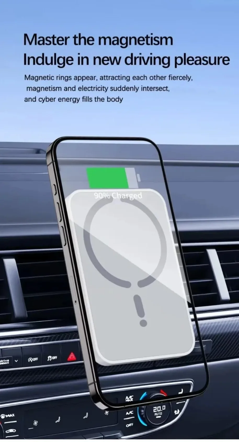 30W Magnetic Wireless Charger Sucker Air Vent Phone Holder Stand For Magsafe iPhone 17 16 15 14 13 12 Pro Max Fast Car Charging