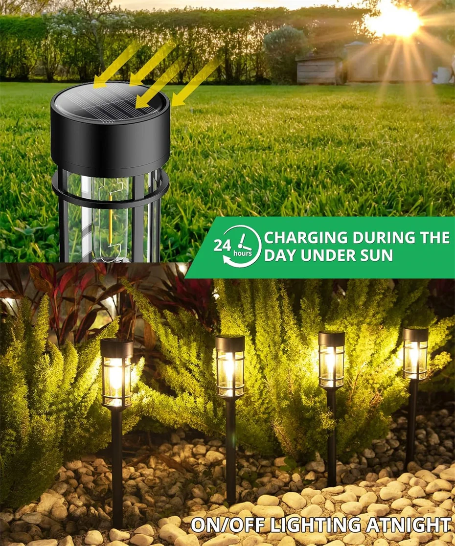 Solar Pathway Lights LED Solar Lights Outdoor Waterproof Garden Light outdoor IP65 Lamp Super Bright Spotlight
