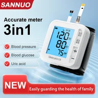 Sinocare YTN11 Blood Pressure Monitor Blood Glucose Meter Uric Acid Tester 3in1 (Meter or only Strips) 1