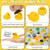 48 Pcs Rubber Duck Toy Bulk Yellow Duck Car Ornaments  for K Birthday Party Favors Decoration 3