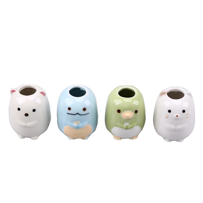 Mini Toothbrush Holder Creative Animal Ceramic Tooth Brush Holder Stand