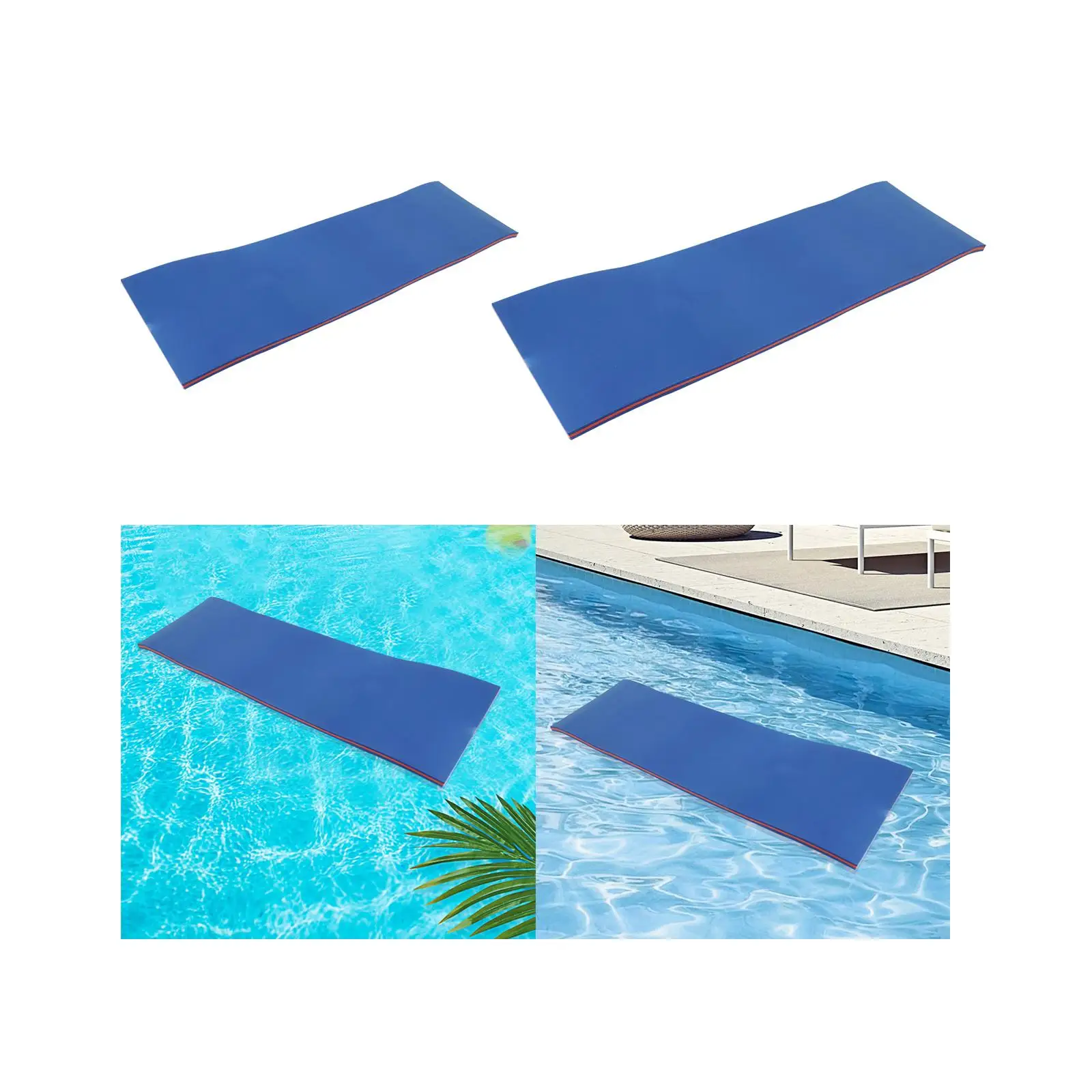 Foam Pool Floating Water Cushion Pad Blue Orange Blue Water Raft 3 Layer Water