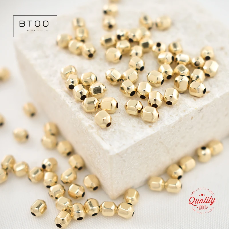 Gold Filled Beads 14k Solid Gold Findings Wholesale 14k Gold Beads