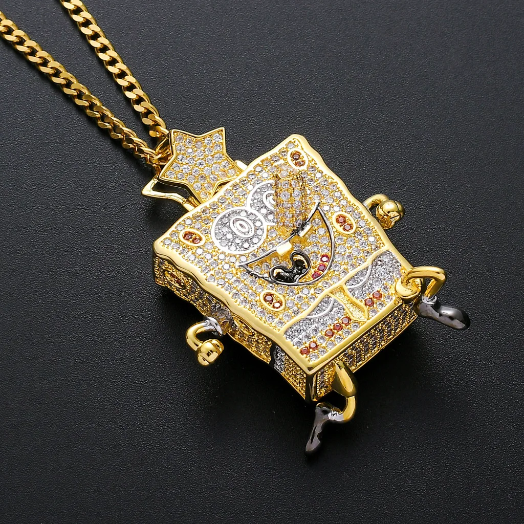 

High Quality Spongebob Necklace Pendant Chain Figure Model Toy