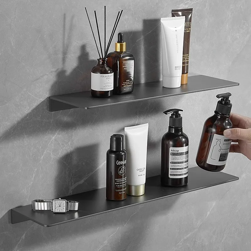 

Wall-mounted Shelf Bathroom Shelves Bathroom Accessories 30-50cm Modern Kitchen Shower Shampoo Cosmetic Punch-free Storage Rack