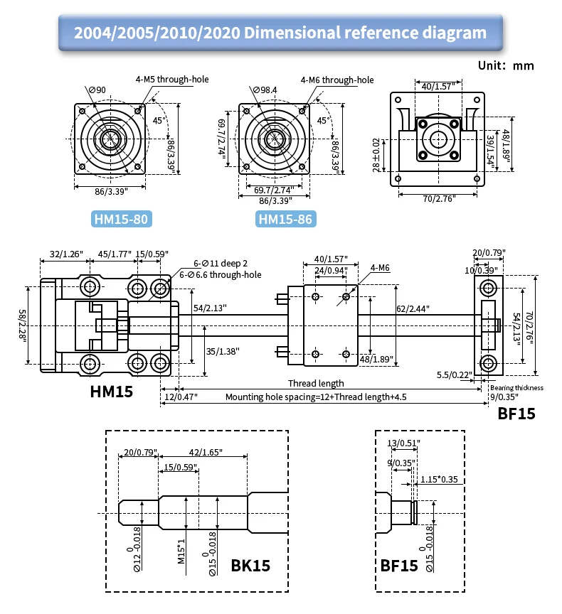Motor Integrierte Sitzschraube Unterstützung Sitzlager Aluminiumguss HM12-57 HM12-60 HM12-86 Motor Feste Halterung Für Nema23/24/34 – Detail 23