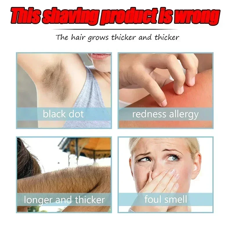 ᶠᴿᴱᴱ  Painless Hair Removal Spray Permanent Hair Removal Underarm Legs Arms Hair Growth Inhibitor Body Care Cream 2