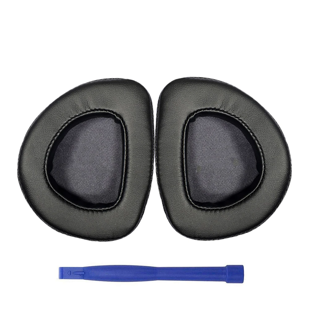1Pair Flexible Durable Leather Replacement Earpads Ear Muffs Pads Soft Memory Foam For Asus Rog Delta Aura Sync Headphones