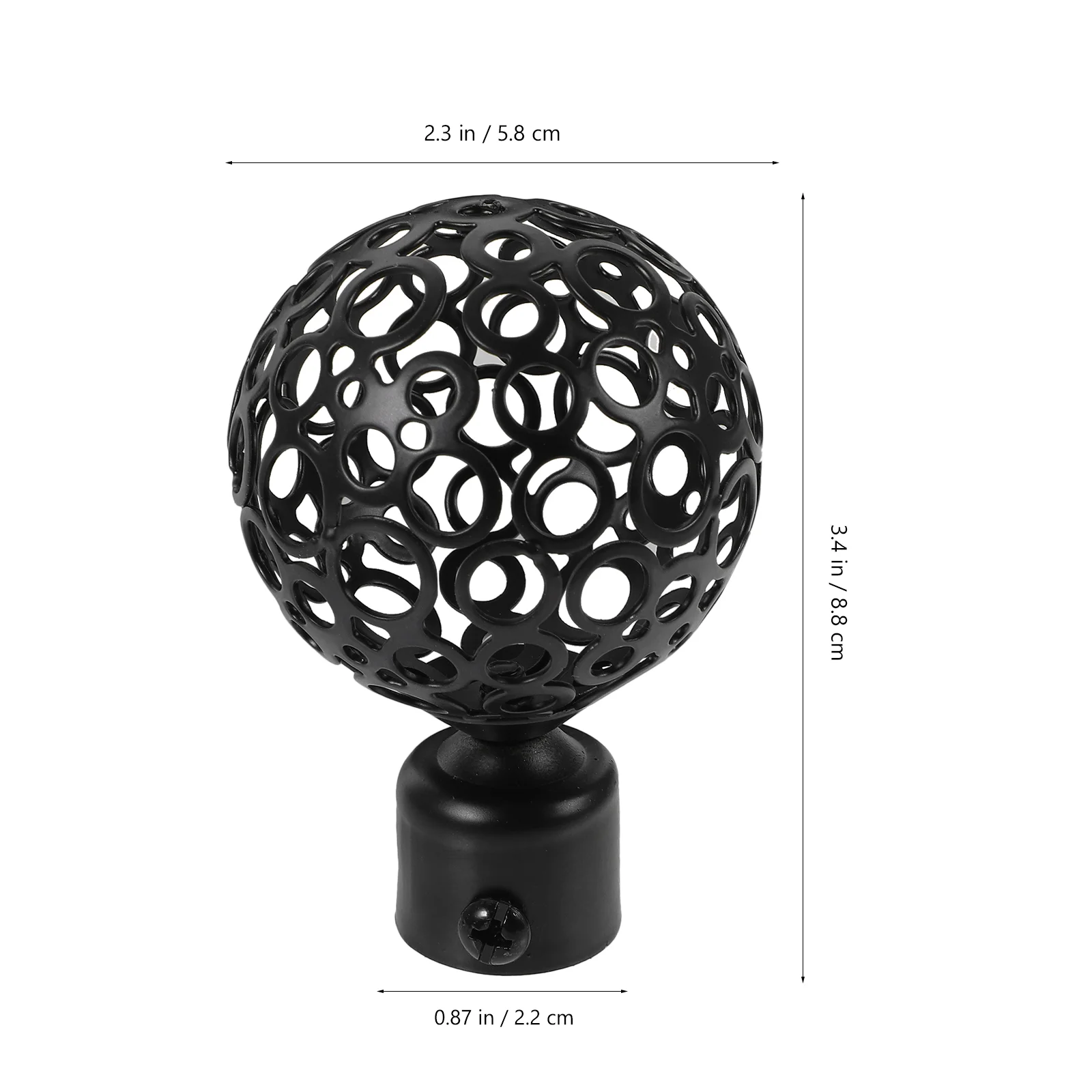 2 Pcs Curtain Rod Accessories Handy Long Use Unique Shape Home Decoration Curtain Rod End Finials Knobs Brown Window