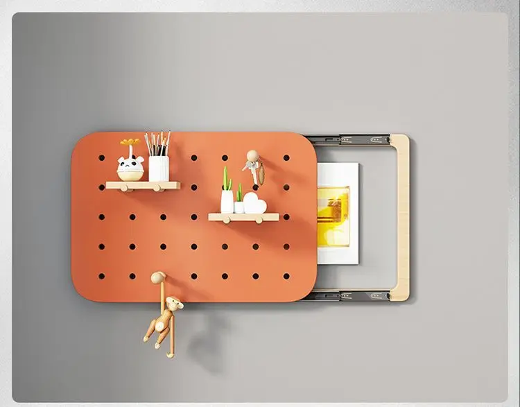 Massivholz-Lochbrett, Zählerkasten, Unterschlupf, Online-Promi-Stil, Schlafzimmer, Wohnzimmer, Veranda, Wandregal, Heimdekoration – Detail 12